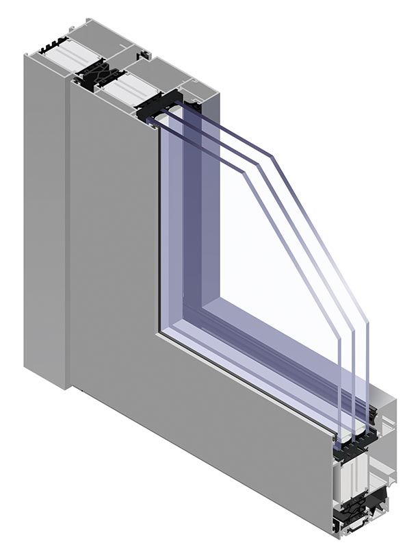 porte d'entrée en aluminium ALIPLAST Genesis 75